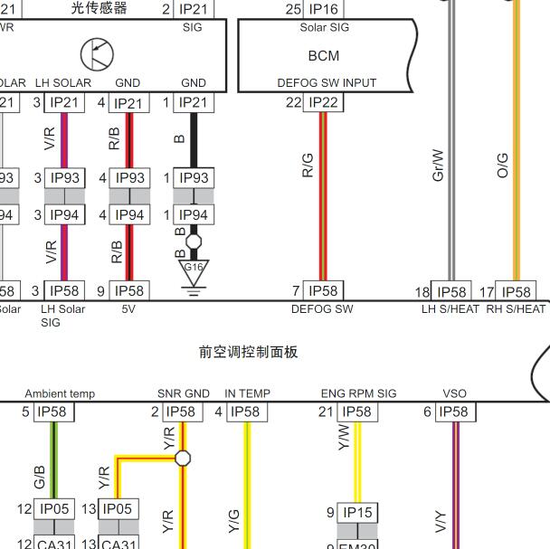 2015年吉利全球鹰GX7 空调电路图