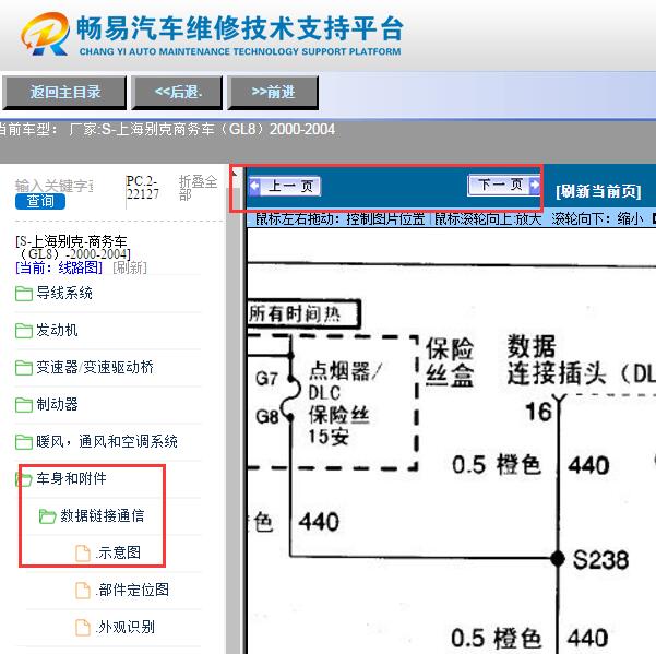 2000-2004年别克GL8网络通讯电路图