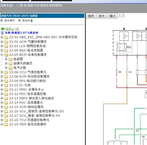 2015年观致汽车-观致3 SUV电路图