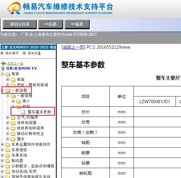 2020年五菱宏光MINIEV 车身尺寸数据
