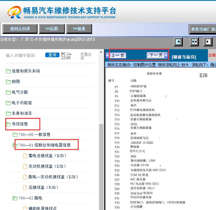 2012-2013年福特福克斯保险丝资料