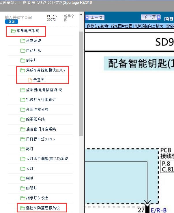 2018年东风悦达.起亚-智跑(Sportage R)车身智能电路图