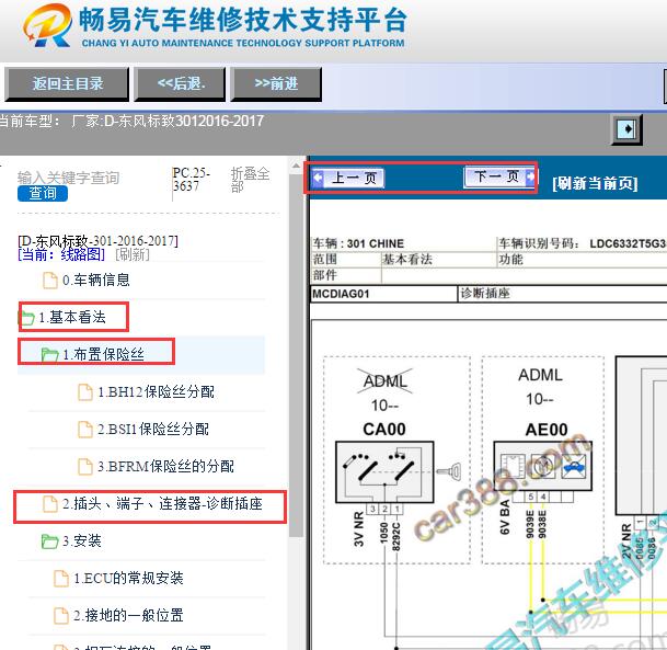 2016-2017年标致301网络电路图