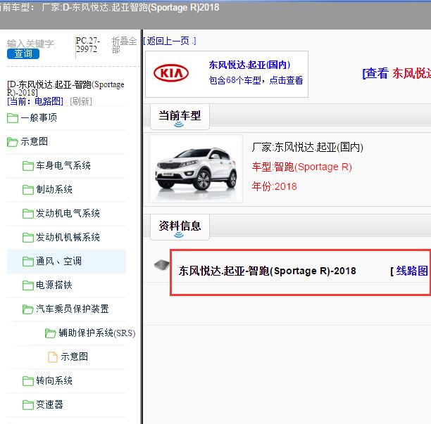 2018年东风悦达.起亚-智跑(Sportage R)线路图