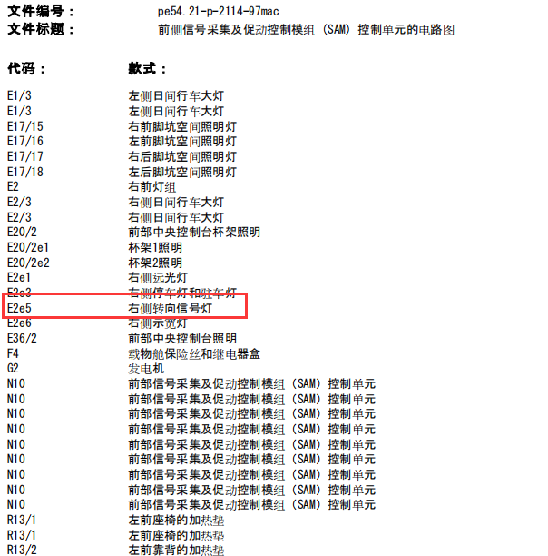 2012年奔驰GL350转向灯电路图