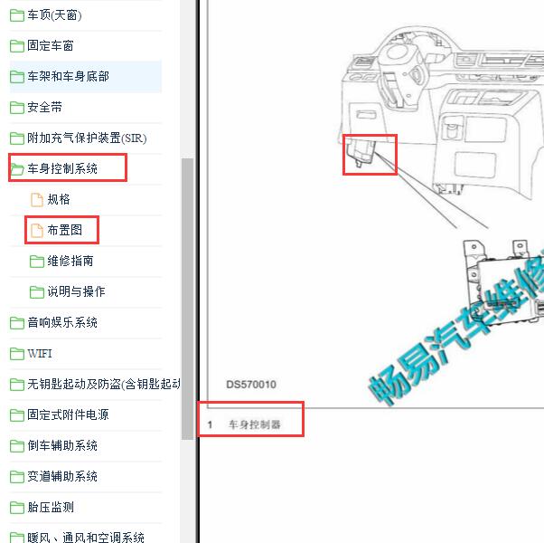 2015-2018年大通G10车身模块位置