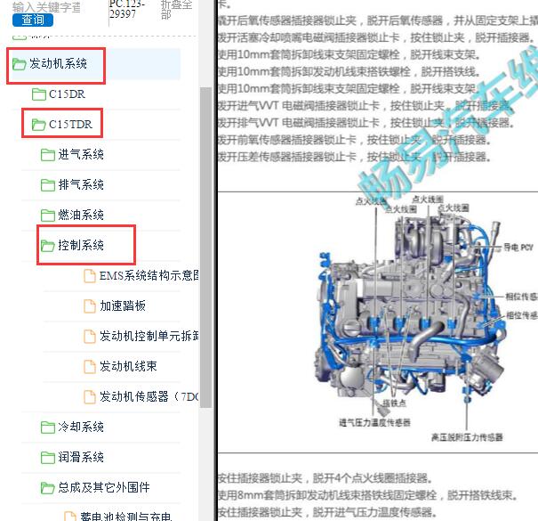 2023年东风奕炫发动机传感器位置
