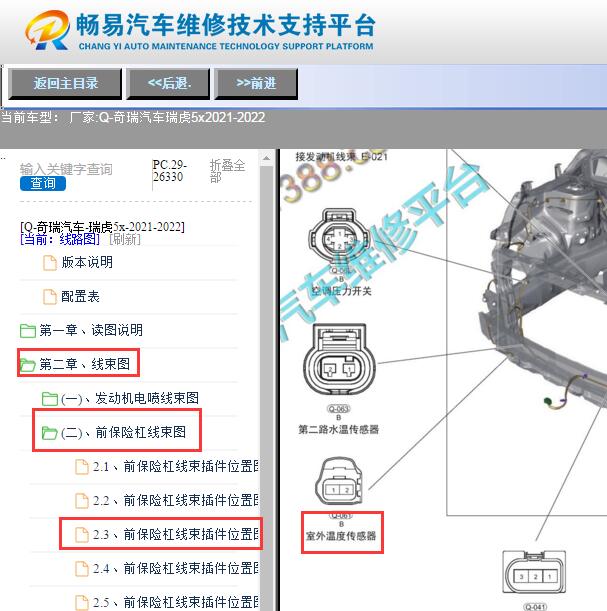2021年奇瑞瑞虎5X室外温度传感器位置
