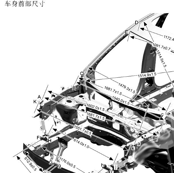 2023年吉利博越L车身尺寸数据资料