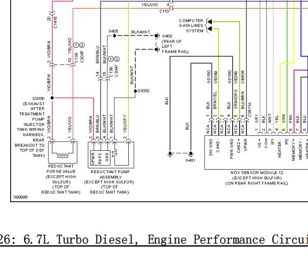 2013年福特猛禽F-350发动机氧传感器电路图