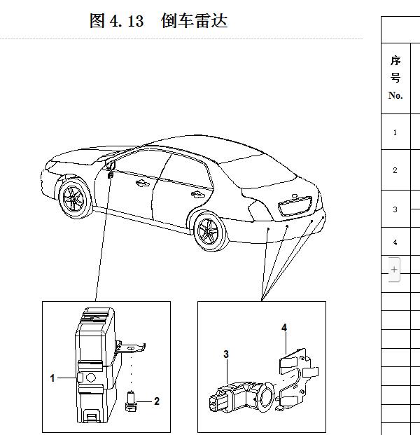 2010年比亚迪F6 倒车雷达模块位置.