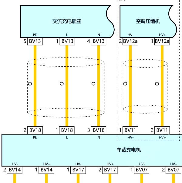 2021年吉利全球鹰EX3充电机电路图