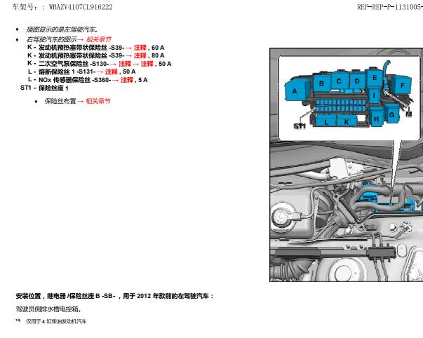 2015年奥迪Q5保险丝继电器位置
