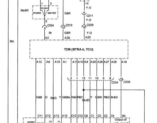 2005年汇众伊思坦纳变速箱电路图