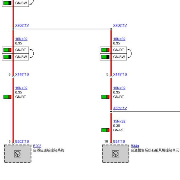 2016年宝马740LI变道辅助控制单元电路图