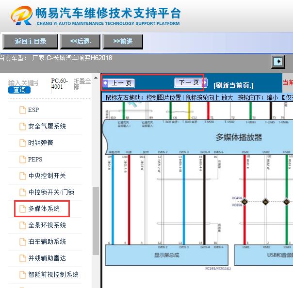 2018年长城哈弗H6显示屏电路图
