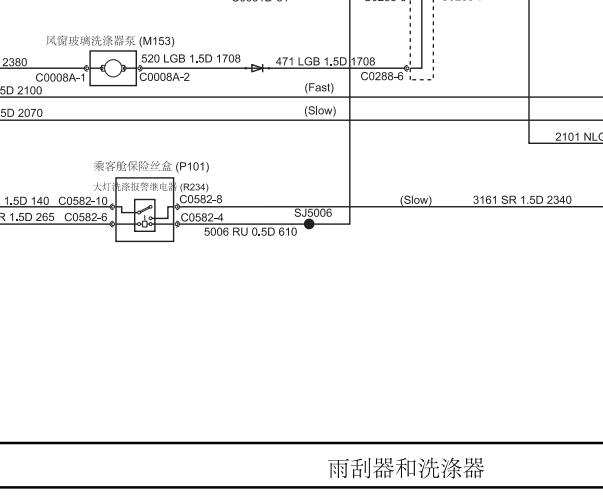 上汽名爵MG7车身和雨刮电路图