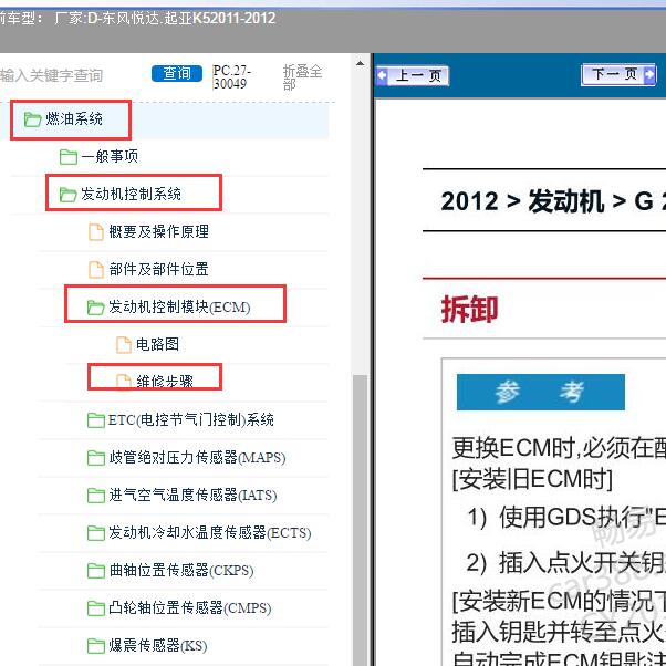 2011-2012年东风悦达.起亚-K5 ECM资料