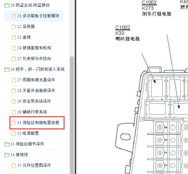 2012年福特福克斯保险丝位置