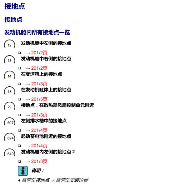 2008年大众迈特威接地点资料