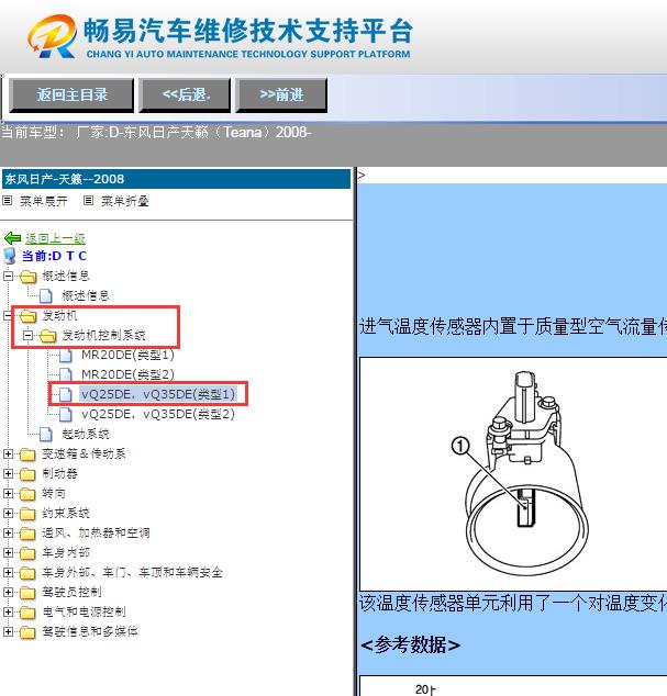 2008年日产天籁P0113故障码资料