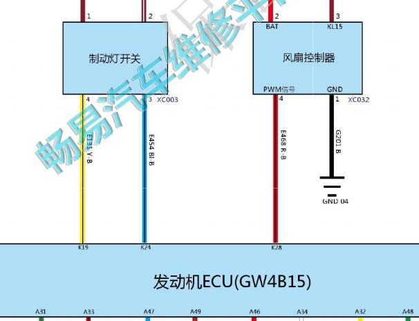 18年哈弗h6年刹车灯开关电路图