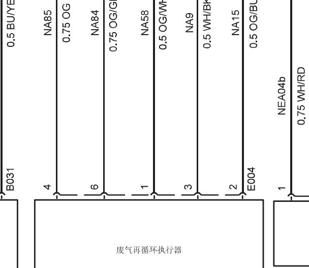 江铃车系JX493ZLQ4废气阀线路图