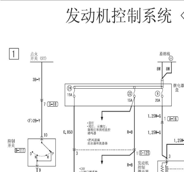 06年三菱格蓝迪发动机线路图