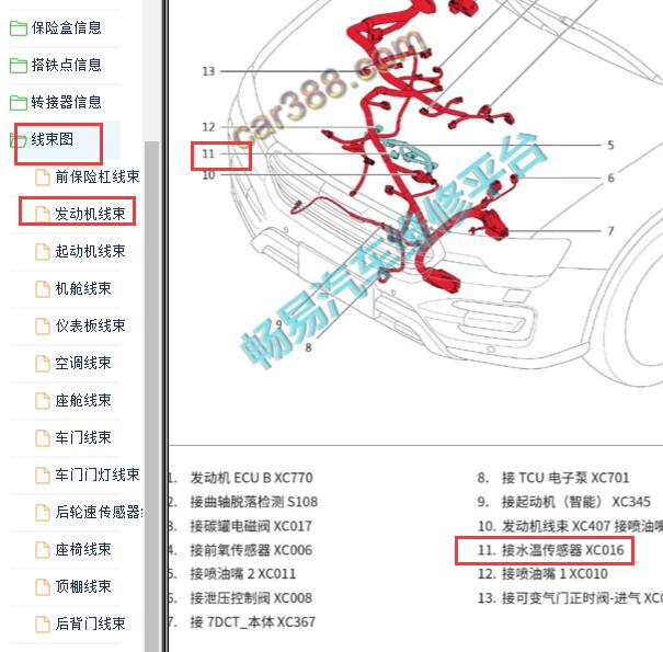 2019年哈弗H7发动机温度传感器位置