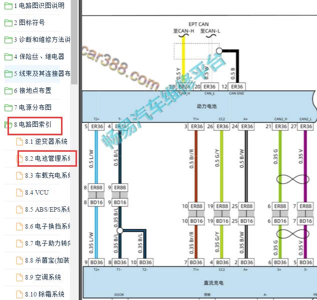 2022年威马E.5动力电池电路图