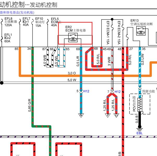 五十铃4JB1发动机线路图