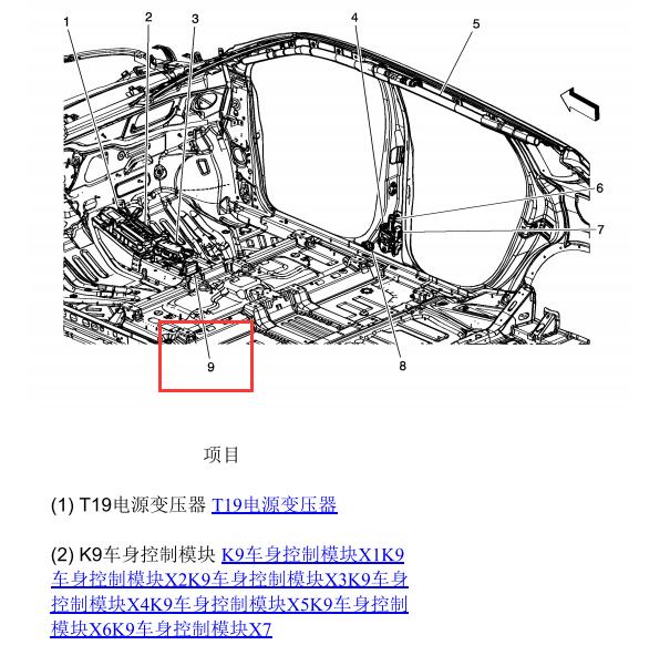 2015年别克昂科威多轴加速传感器安装位置