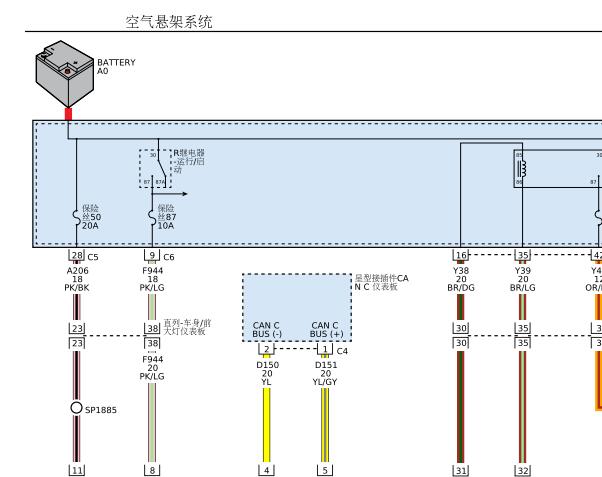 2014年吉普大切诺基空气悬架维修手册和电路图