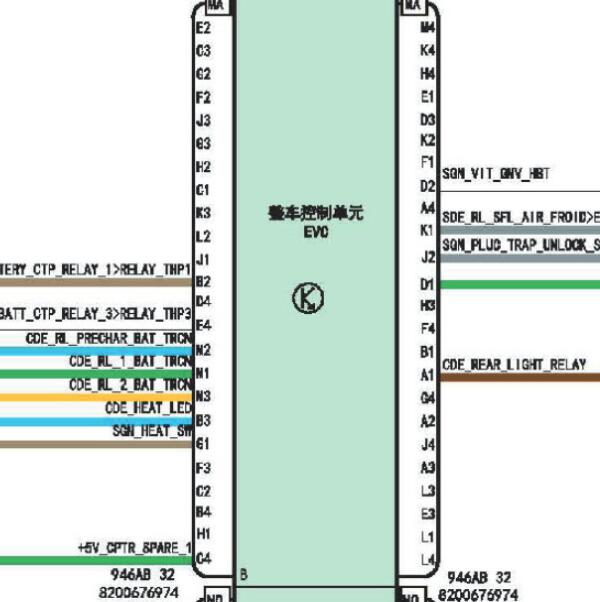 2019年东风风光E1整车控制器电路图