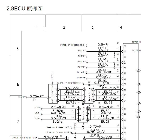 2022年江淮帅铃T8Pro发动机电路图