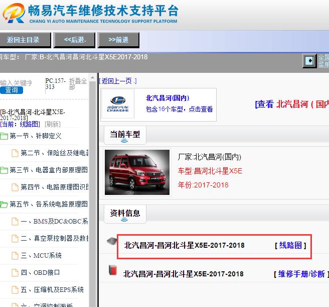 2017-2018年北汽昌河X5E电路图