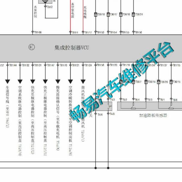 2014-2016年北汽新能源E150 EV 集成控制器电路图