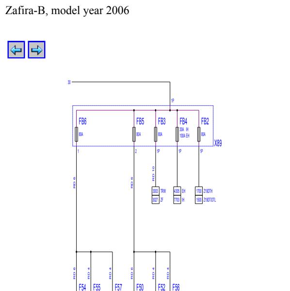 2006年欧宝赛飞利保险丝继电器位置及电路图