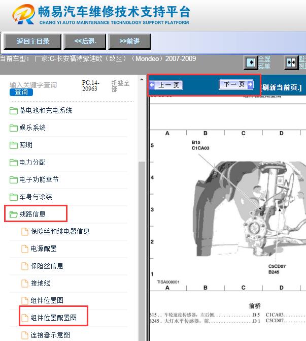 2007年长安福特蒙迪欧致胜全车元件位置