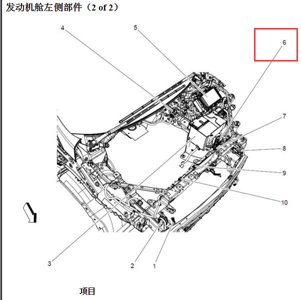 2017年别克GL8发动机电脑位置