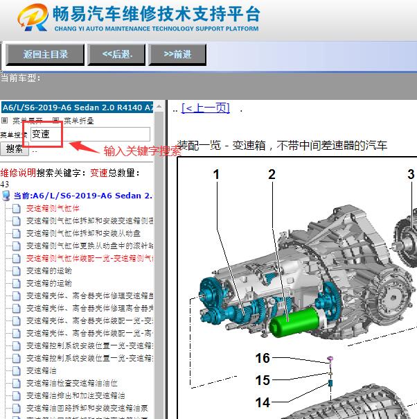2019年奥迪A6L变速箱阀体结构解析图