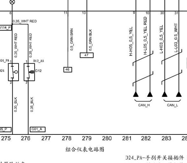 2011年中华V5仪表和变速箱电路图