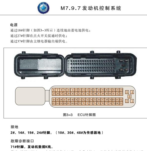 2010年长安星卡发动机针脚资料