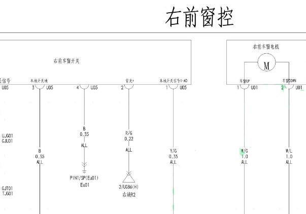 2022年比亚迪驱逐舰05车窗和喇叭以及天窗电路图