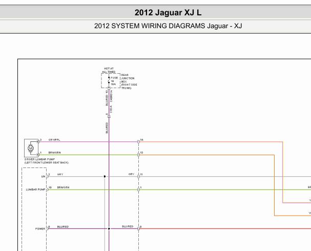 2012年捷豹XJL座椅电路图