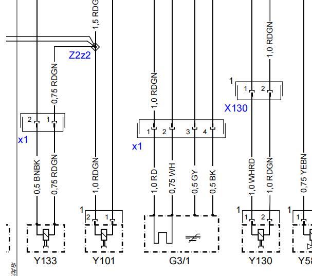 2012年奔驰B200发动机电路图