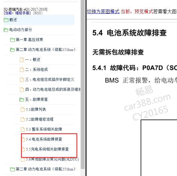 2017-2019年奇瑞EQ1 故障排查资料