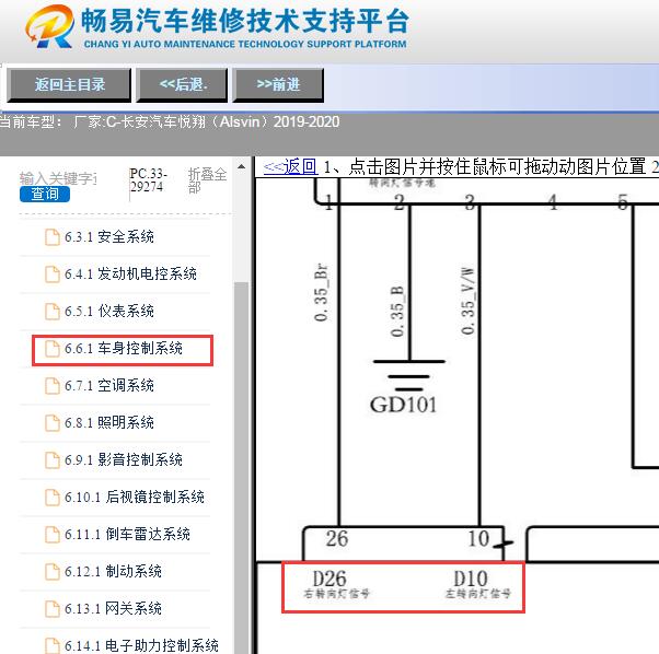 2019年长安悦翔转向灯电路图