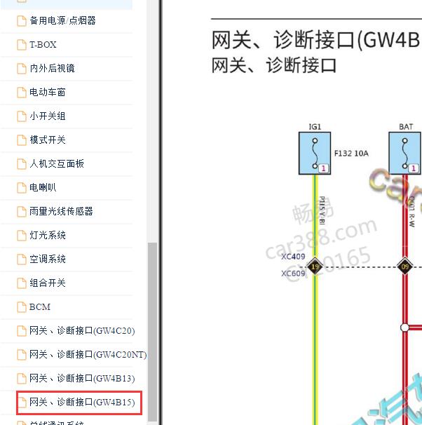 2018年哈弗H6 OBD诊断电路图