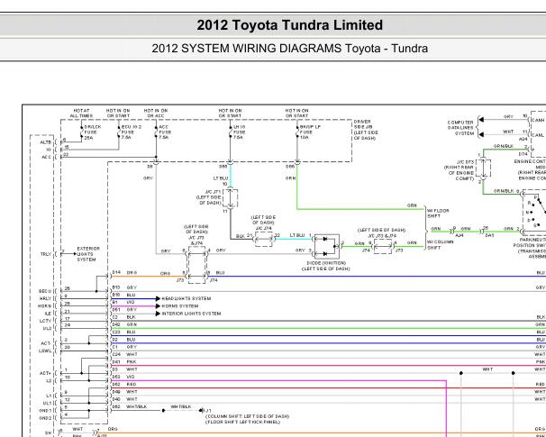 2012年丰田坦途防盗电路图